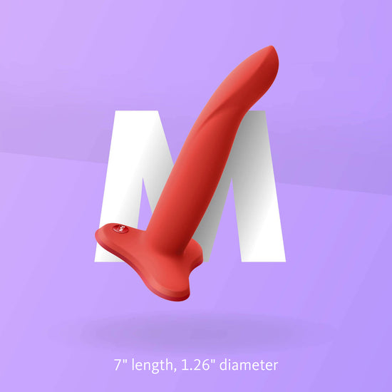 Limba Flex bendable dildo size infographic for M size