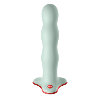 Bouncer dildo front facing in sage color on a transparent background