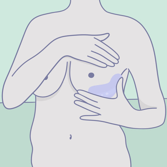 A person using Laya 3 around their breast