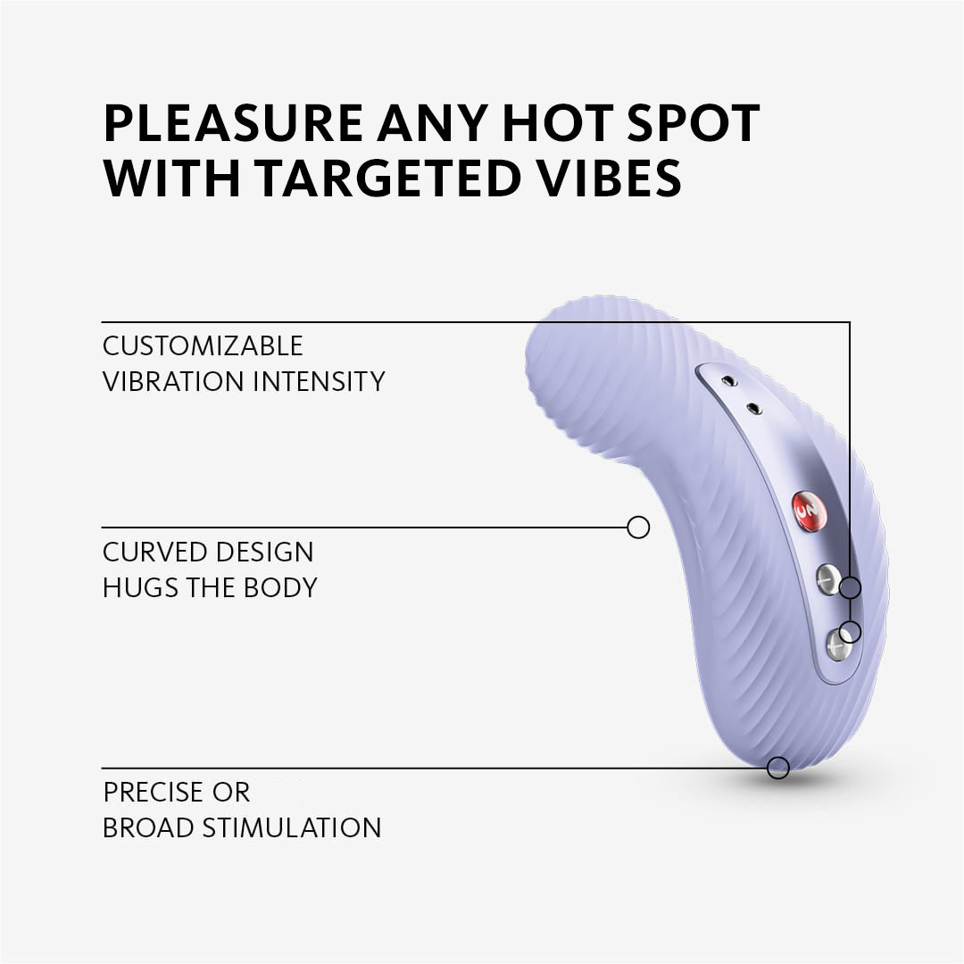 Laya 3 Lay-On Vibrator in violet infographic