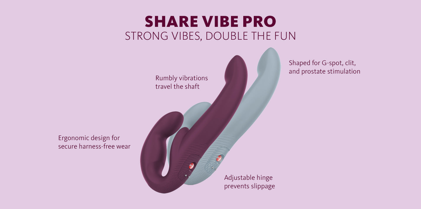 Share Vibe Pro double dildo teaser infographic