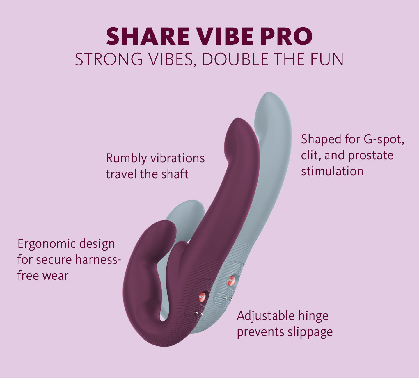 Share Vibe Pro double dildo teaser infographic