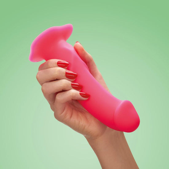 Handshot of THE BOSS Realistic Dildo Pink Color