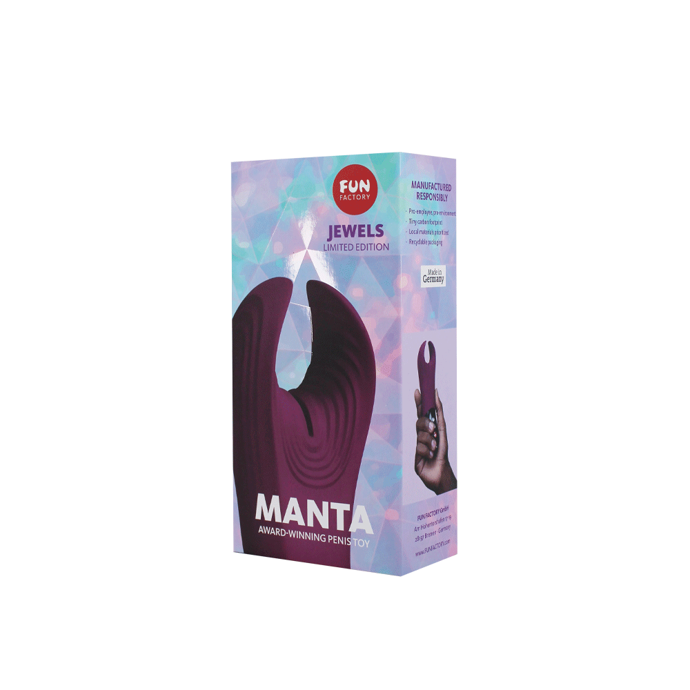 MANTA stroker Garnet Jewel Packaging 