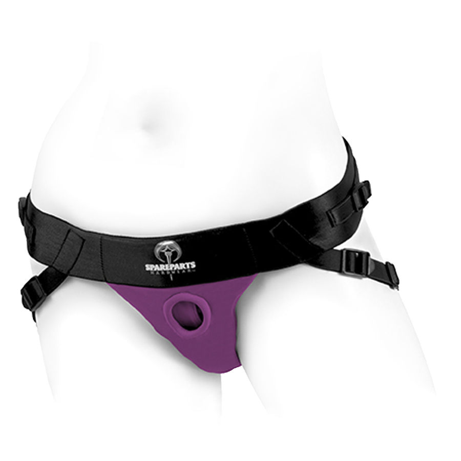 Joque dildo Harness by SpareParts in purple